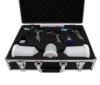 3 St.Spritzpistolle+Zubehör-Set Koffer