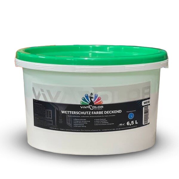 VIVACOLOR VIVA deckende Holzschutzfarbe Wetterschutzfarbe weiss