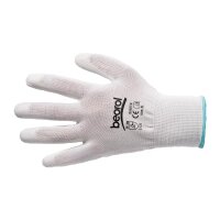 Bunter Handschuh weiß Größe L