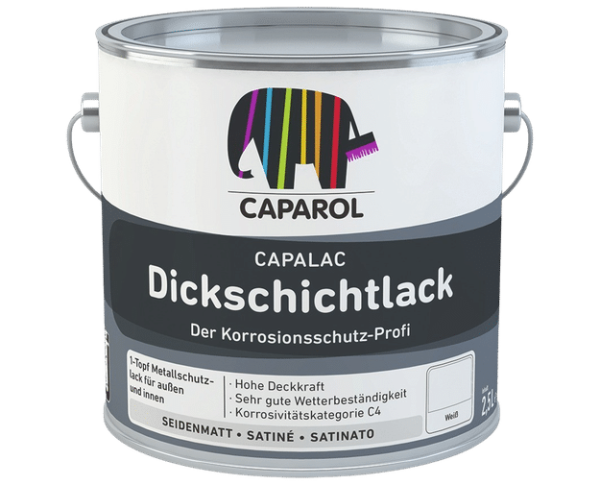 Capalac Dickschichtlack Weiss, 0,75 L