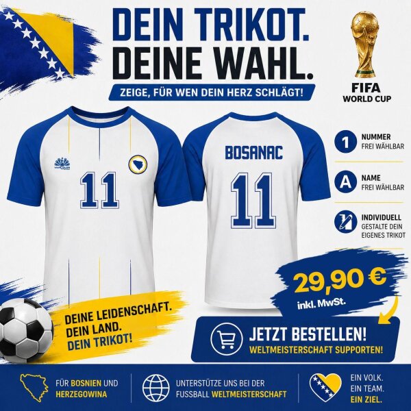 Bosnien Trikot - WM 2026