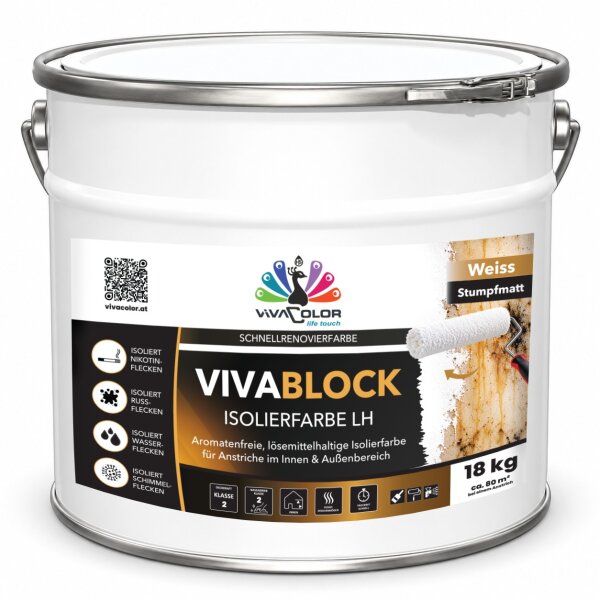 VIVACOLOR VIVABLOCK LH Isolierfarbe 18 kg Isolierfarbe für innen und aussenbereich